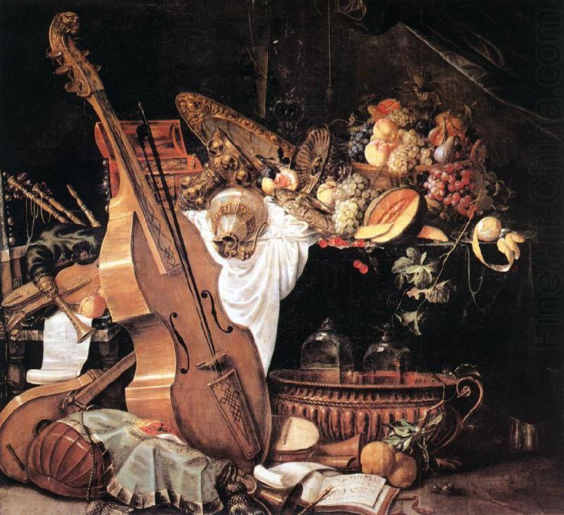 Vanitas Still-Life with Musical Instruments sg, HEEM, Cornelis de